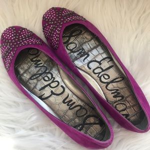 Sam Edelman Jewel Tone Flats with Stud Detail